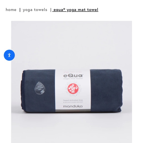 manduka Other Manduka Yoga Towel In Navy Poshmark